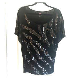Black sequins top